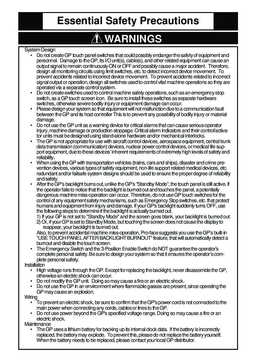 First Page Image of GP2301H Installation Guide GP2301H-LG41-24V.pdf